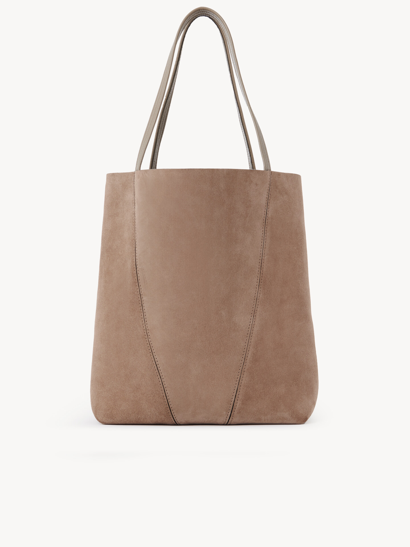 Large Chlo&eacute; Spin tote bag in suede leather - 5