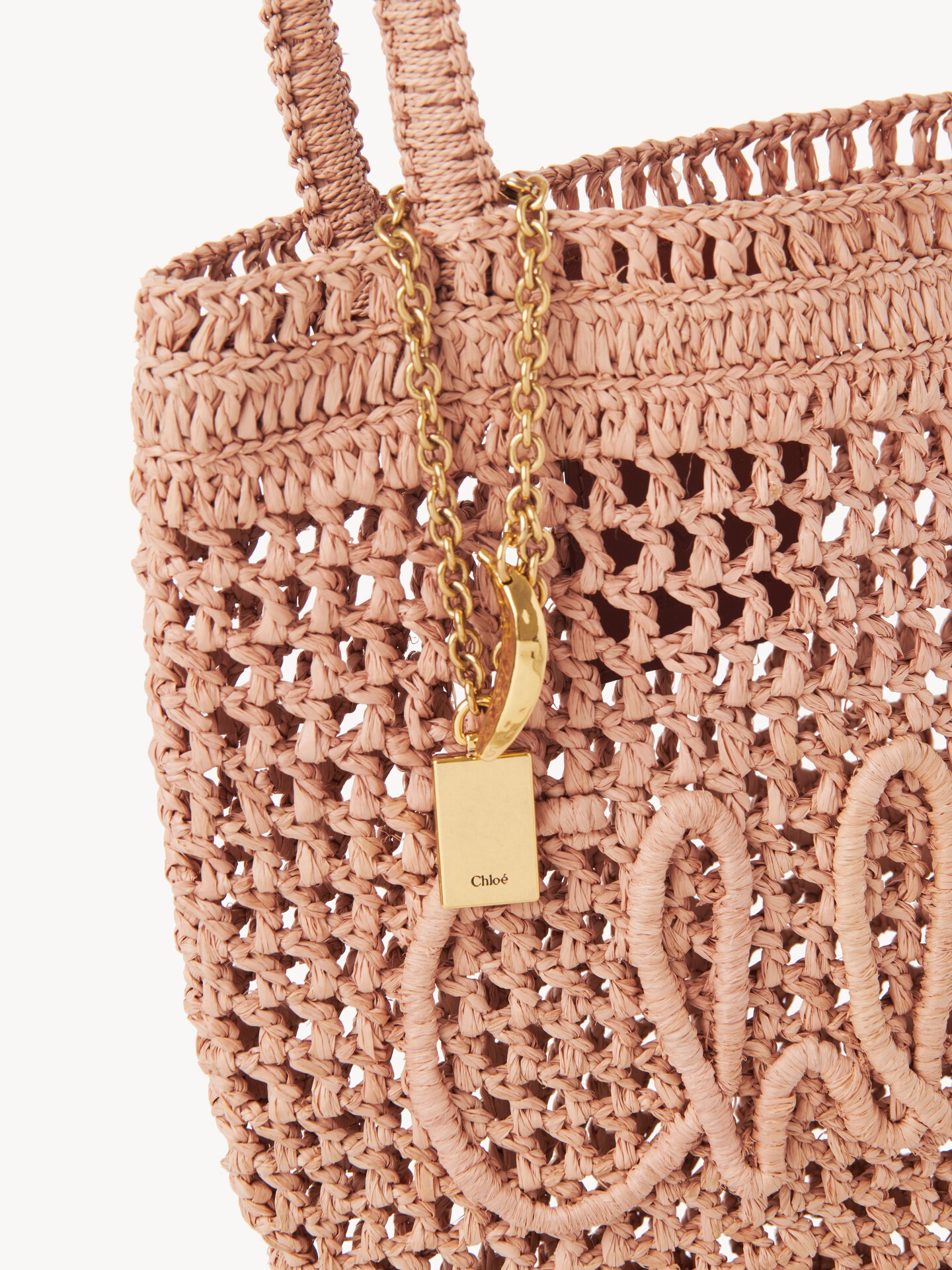 Small Summer Banana tote bag in raffia - 8