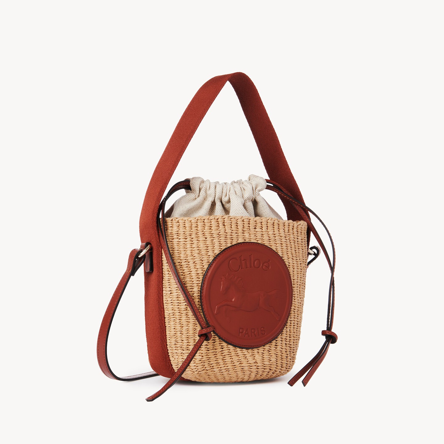 Small Horse Medal Basket in natural fibres - 12