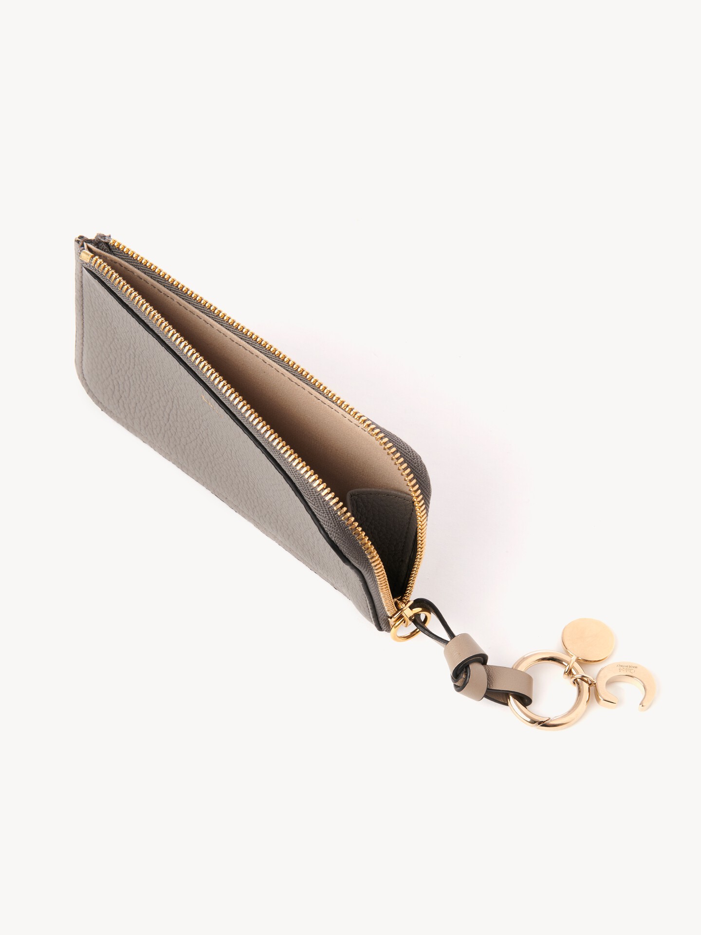 Alphabet wallet in grained leather - 3