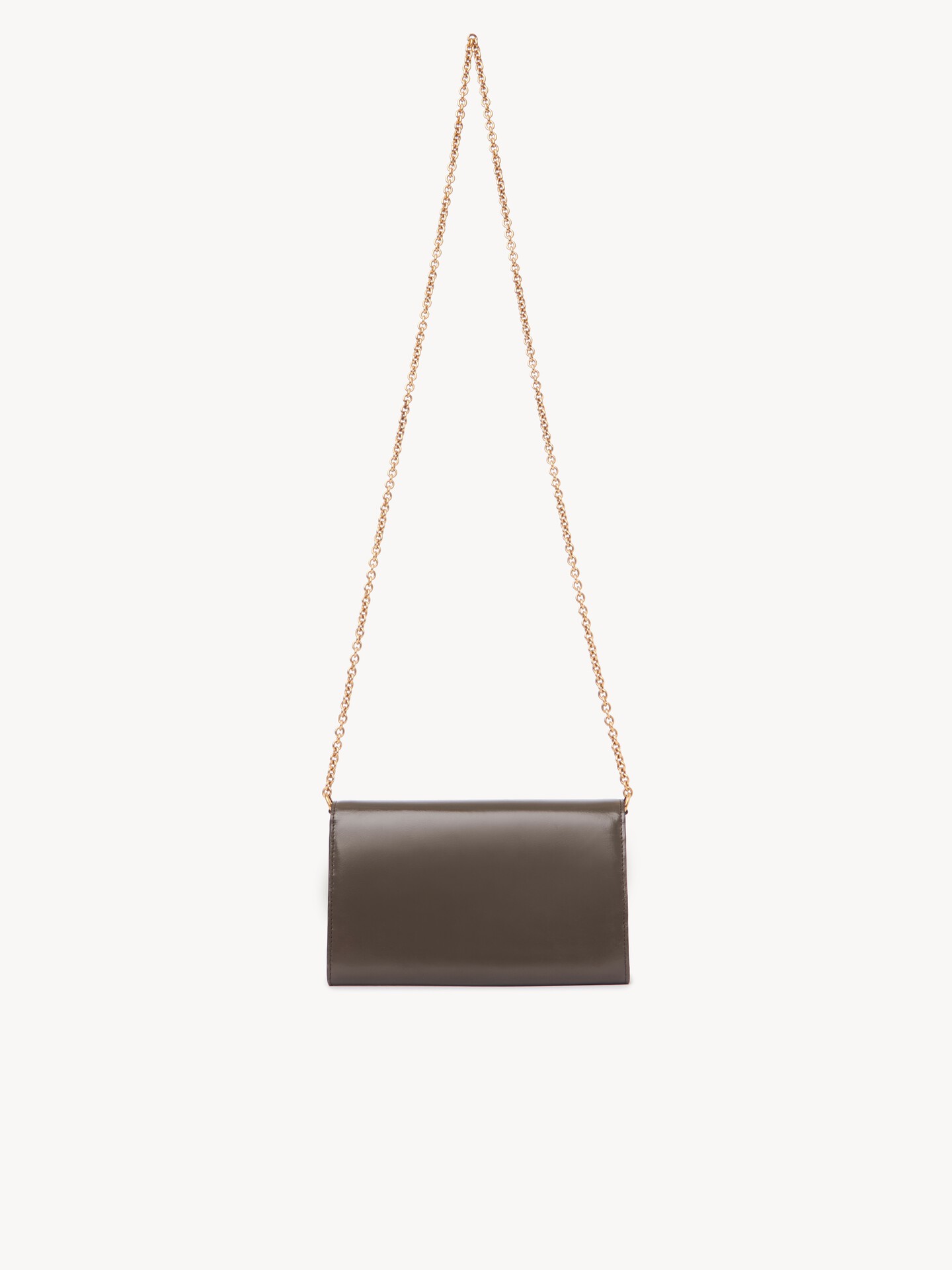 Chloé Iconic flap wallet on chain in shiny leather - 7