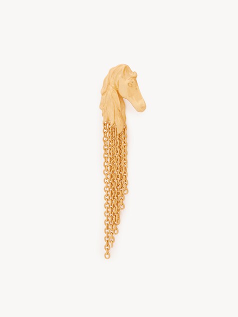 The Chlo&eacute; Chain Horse earrings