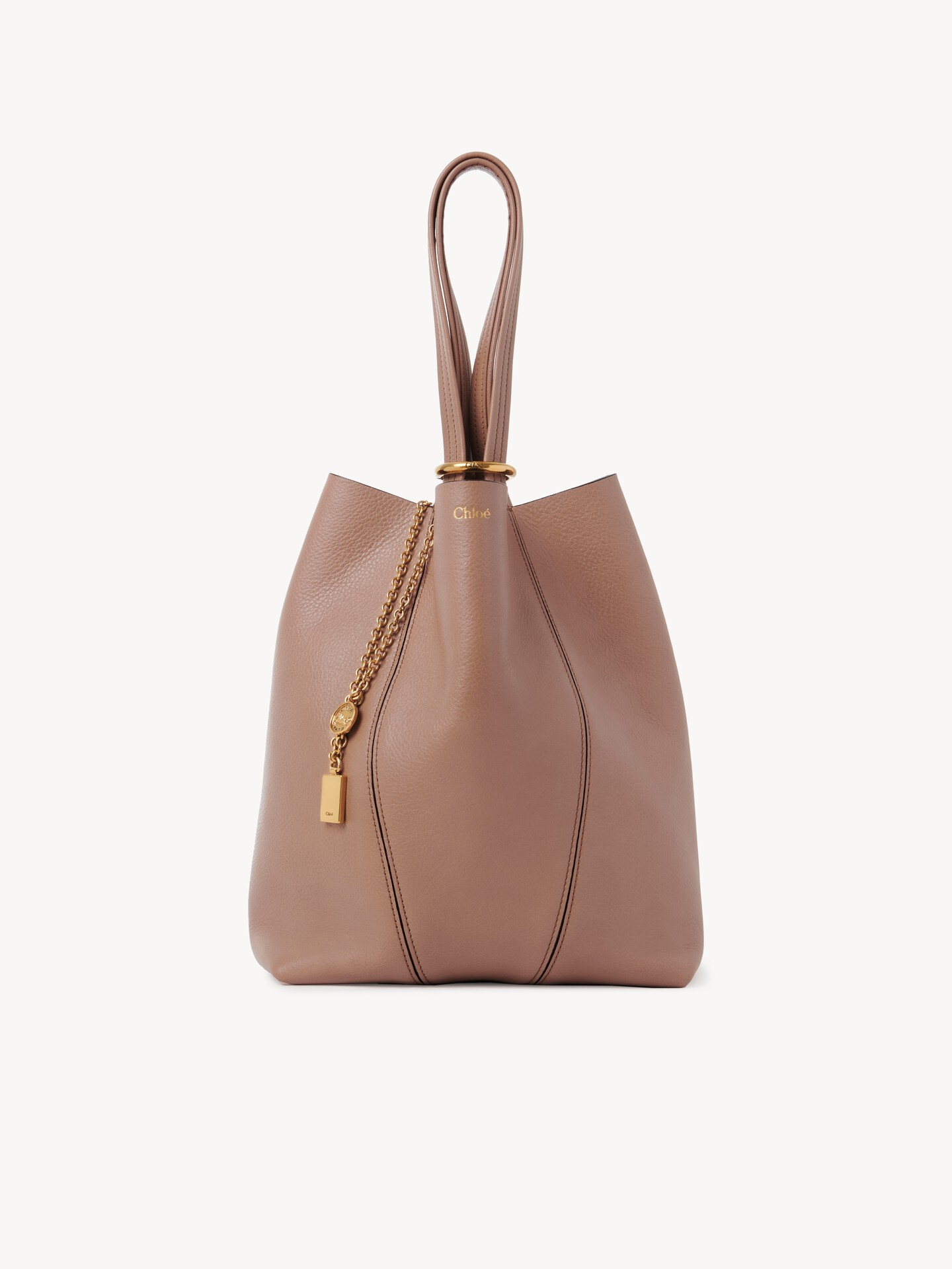Chlo&eacute; Spin tote bag in grained leather - 9