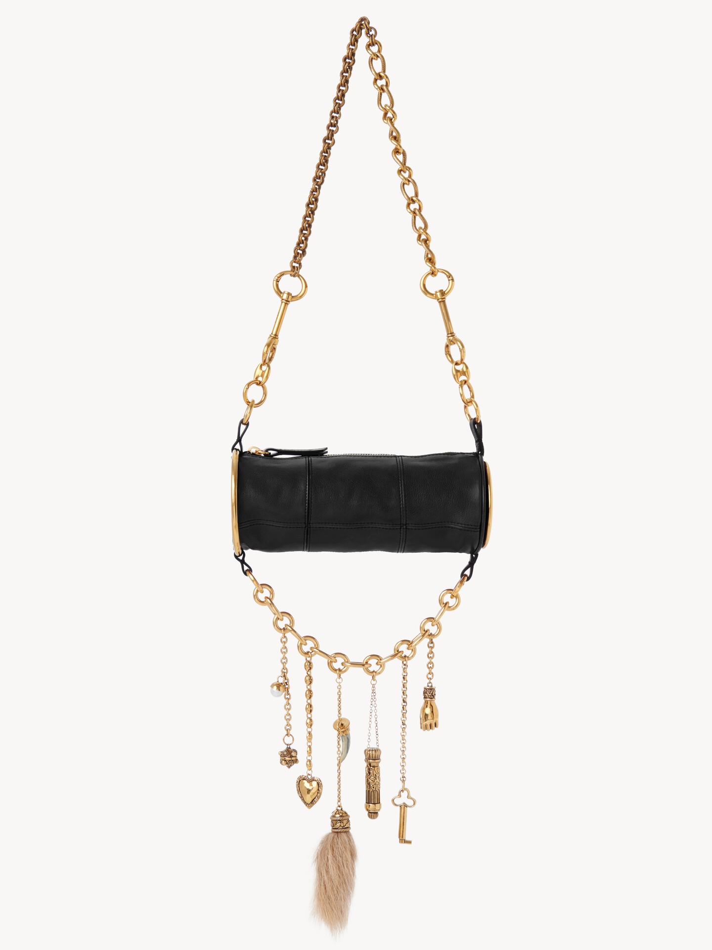 Ch&acirc;teau Treasures shoulder bag in grained leather - 5