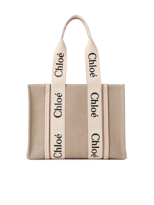 Woody tote bag in linen - 3