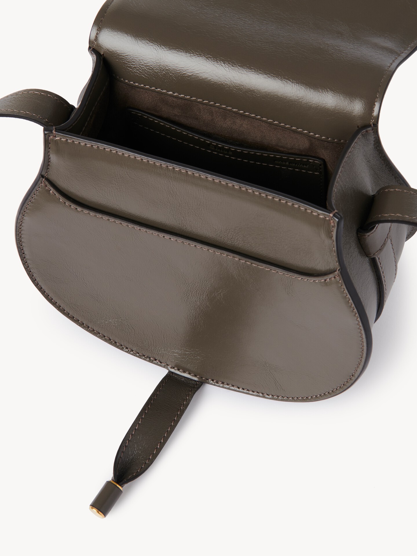 Small Marcie saddle bag in shiny leather - 5