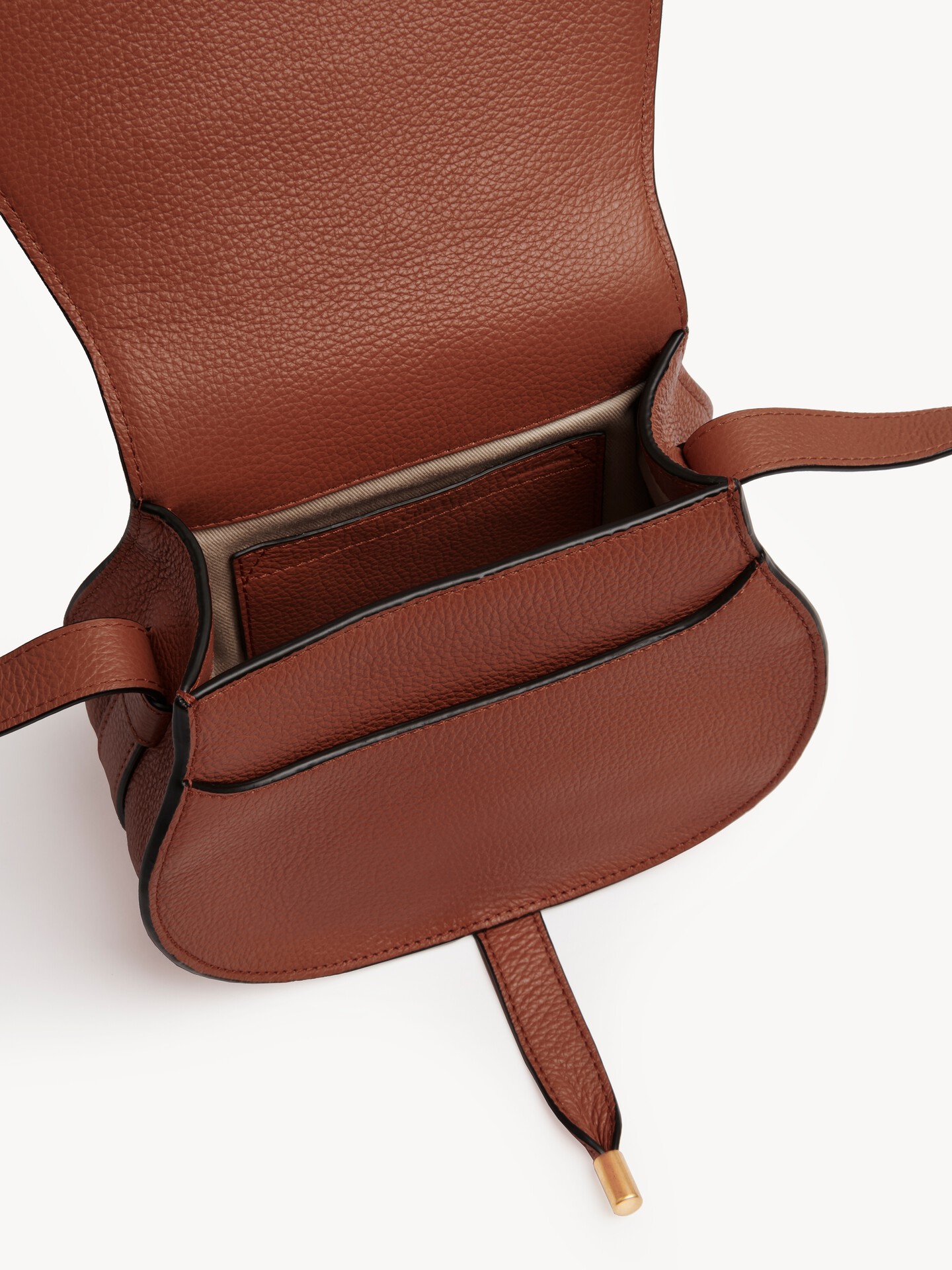 Small Marcie saddle bag in grained leather - 5