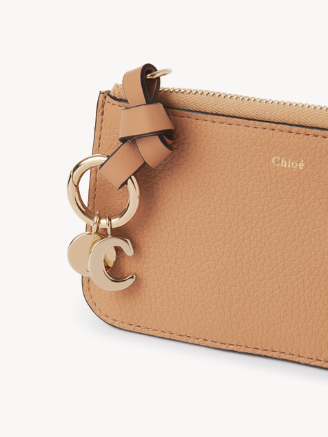Alphabet wallet in grained leather