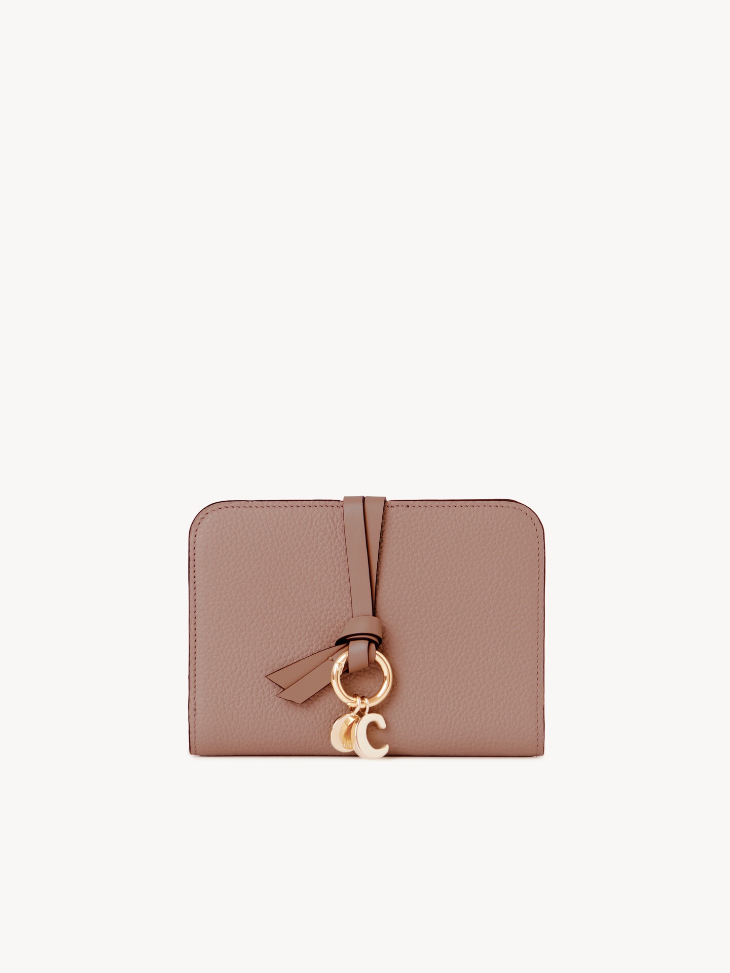 Alphabet bi-fold wallet in grained leather  - 1