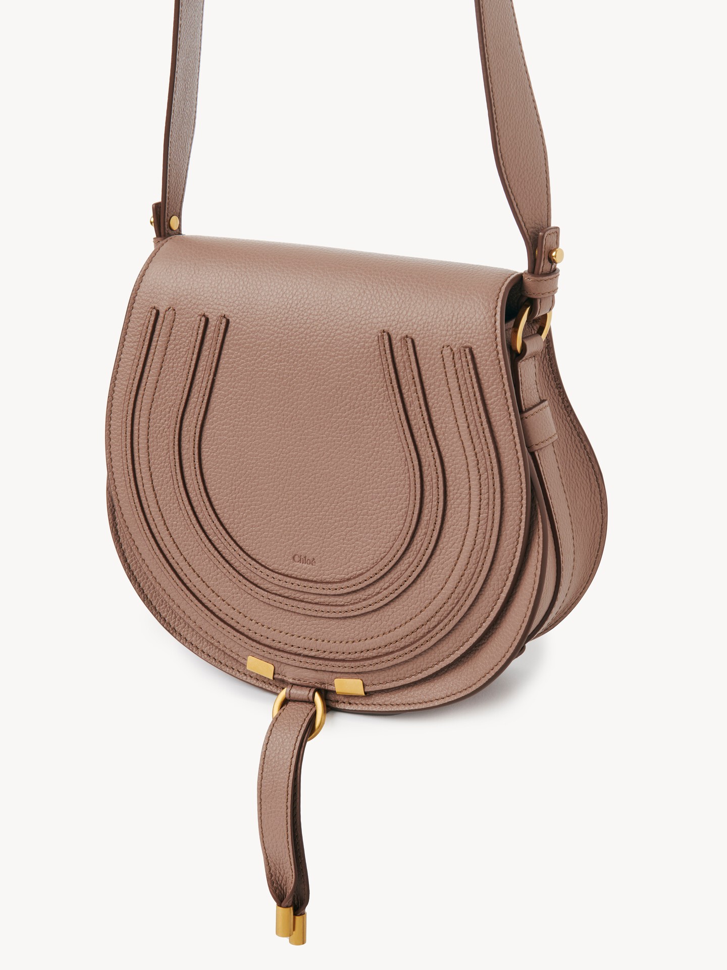 Marcie saddle bag in grained leather - 7