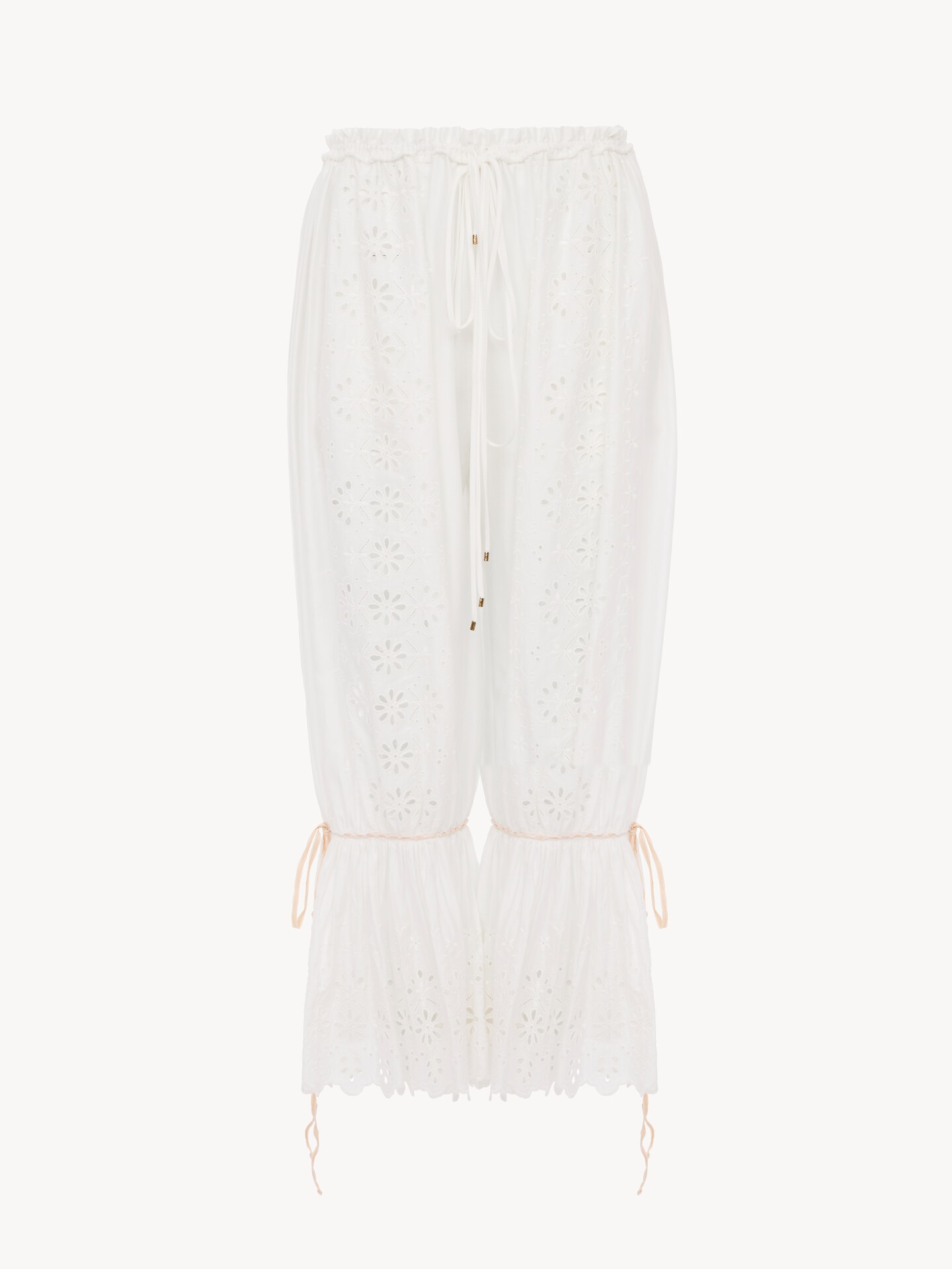 Fluid drawstring trousers in soft cotton - 2