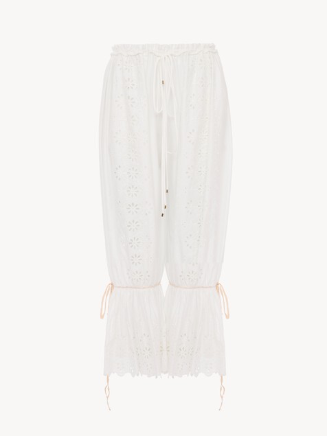 Fluid drawstring trousers in soft cotton