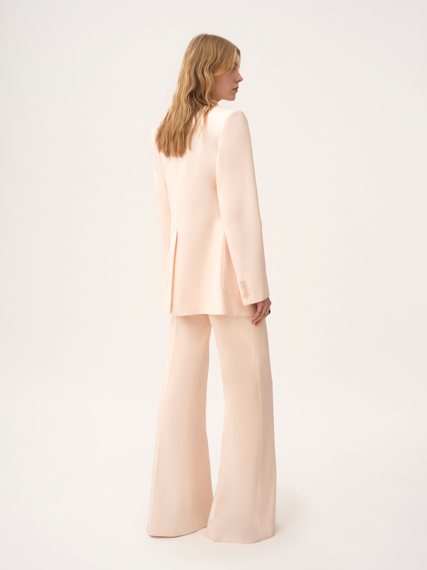 Single-breasted tailored jacket in wool gabardine - 5