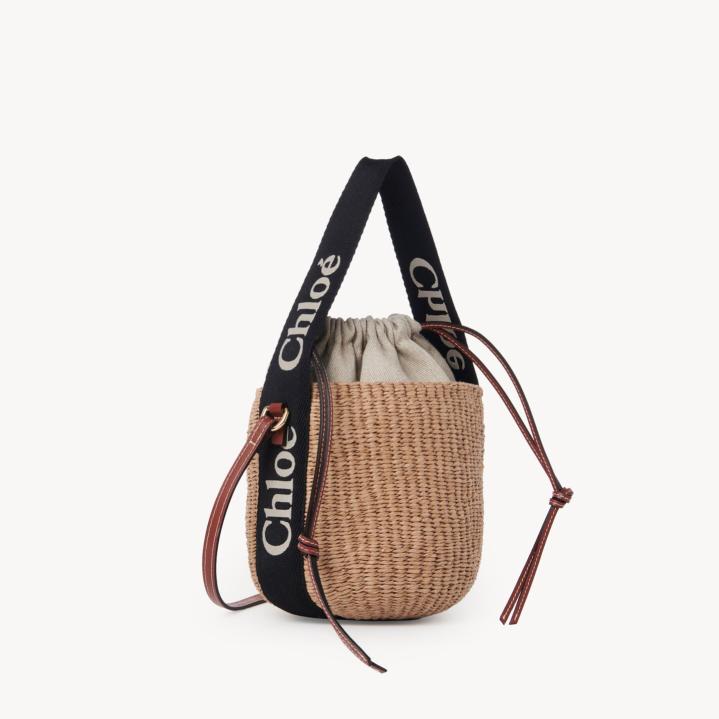 Small Woody tote bag in natural fibres - 9