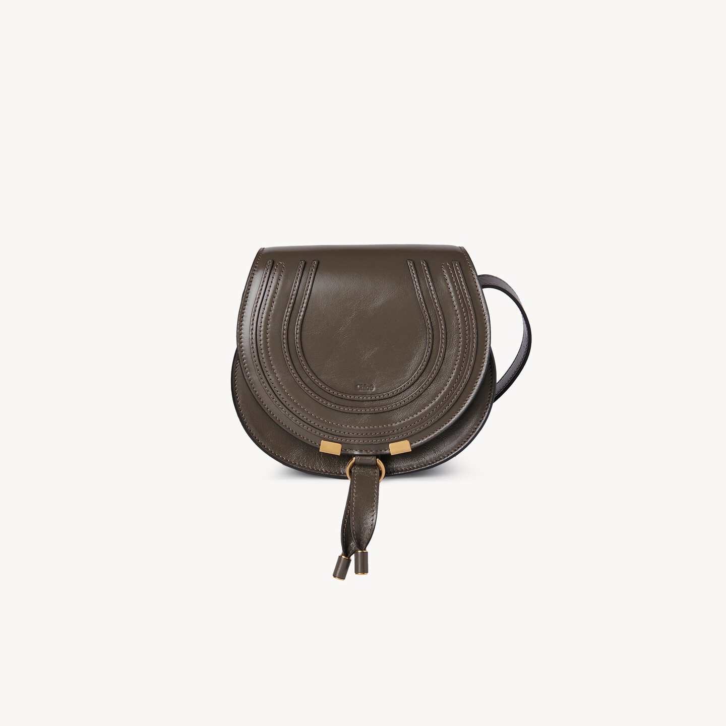 Small Marcie saddle bag in shiny leather - 9