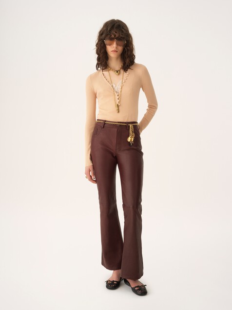 Henley shirt in a merino wool knit