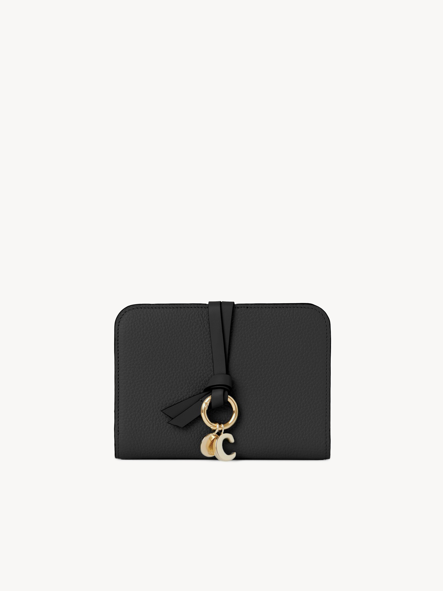 Alphabet bifold wallet in grained leather - 1