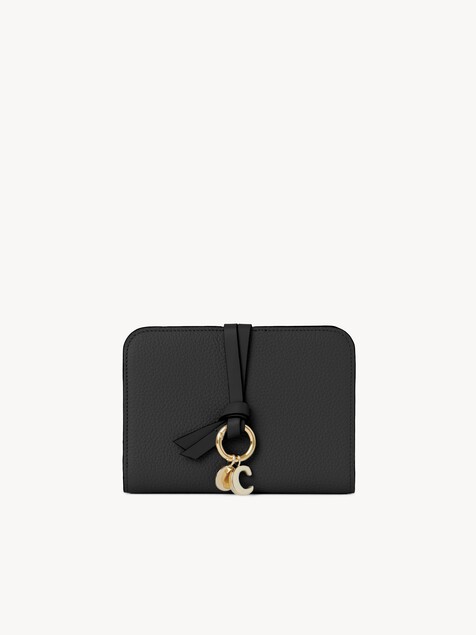 Alphabet bifold wallet in grained leather
