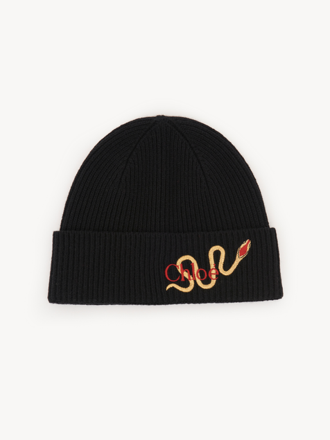 The Chloé Snake beanie in wool & cashmere knit