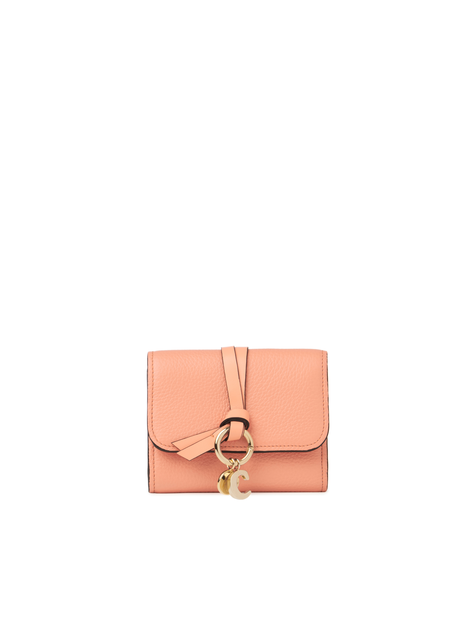 Small Alphabet tri-fold in grained leather