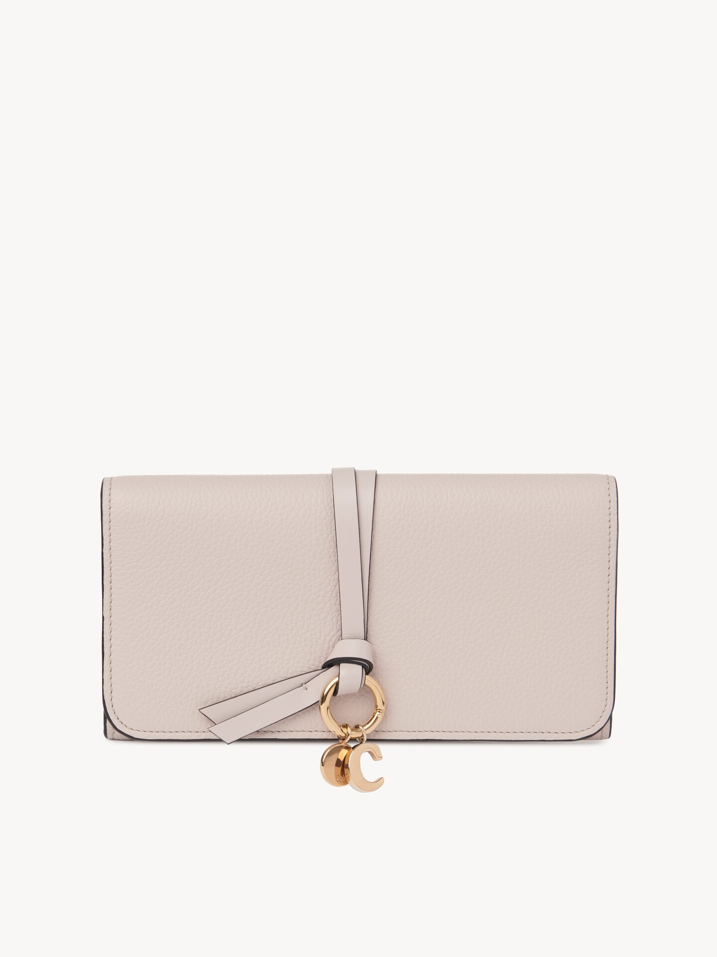Alphabet wallet with flap in grained leather - 2