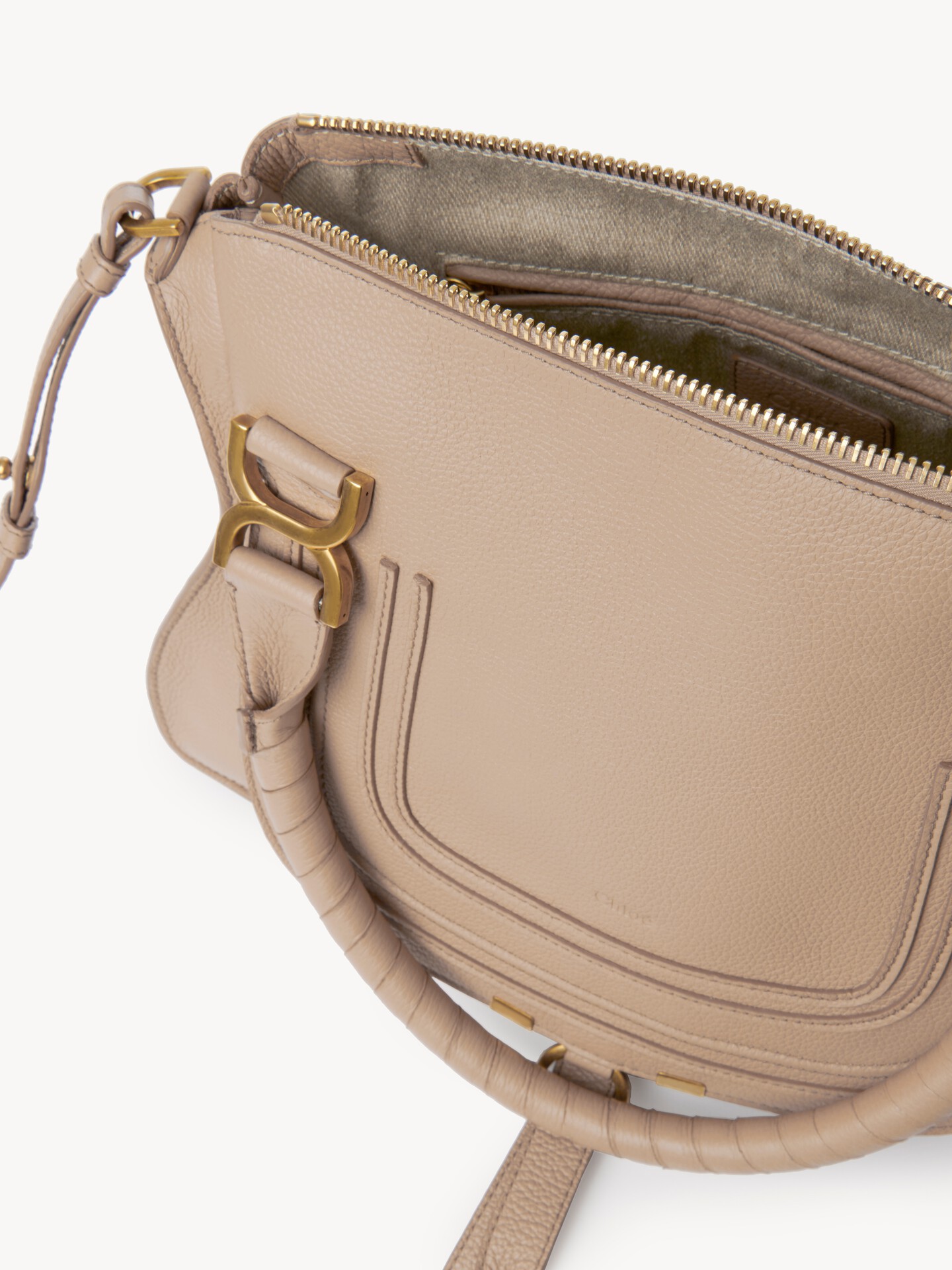 Small Marcie bag in grained leather - 3