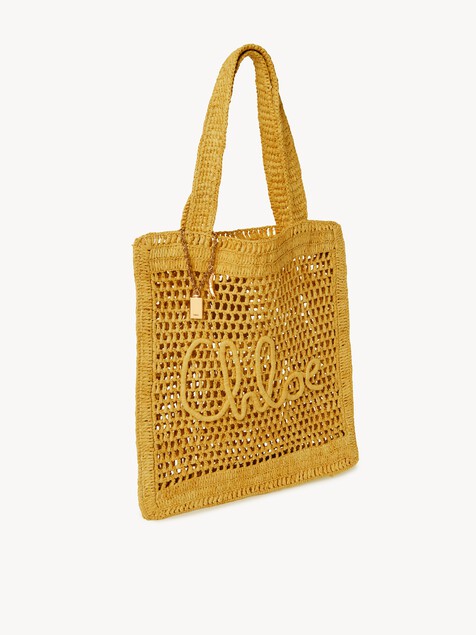 Summer Banana tote bag in raffia