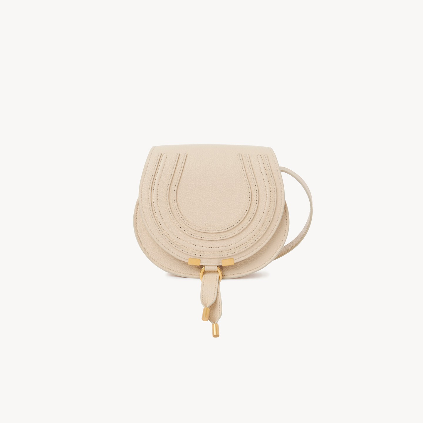Small Marcie saddle bag in grained leather - 9