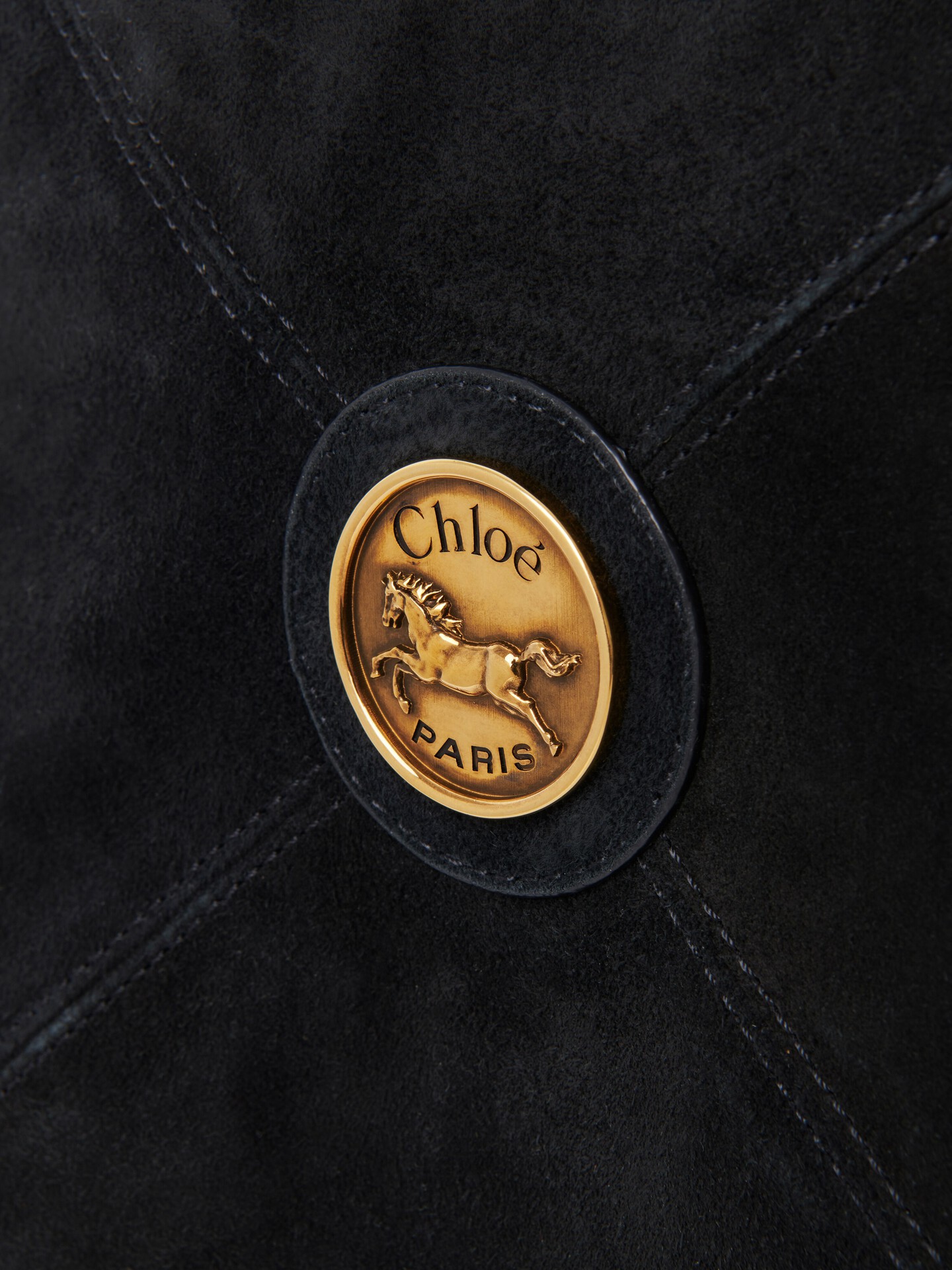 Chlo&eacute; Balloon bag in grained & suede leather - 9