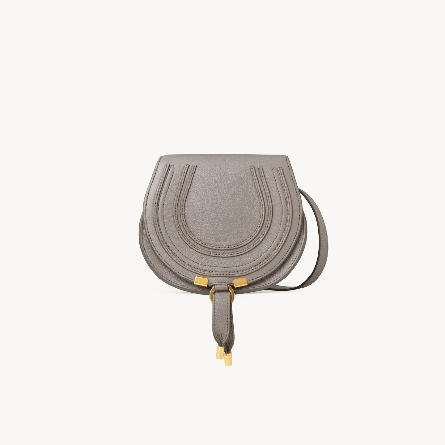 Small Marcie saddle bag in grained leather - 8