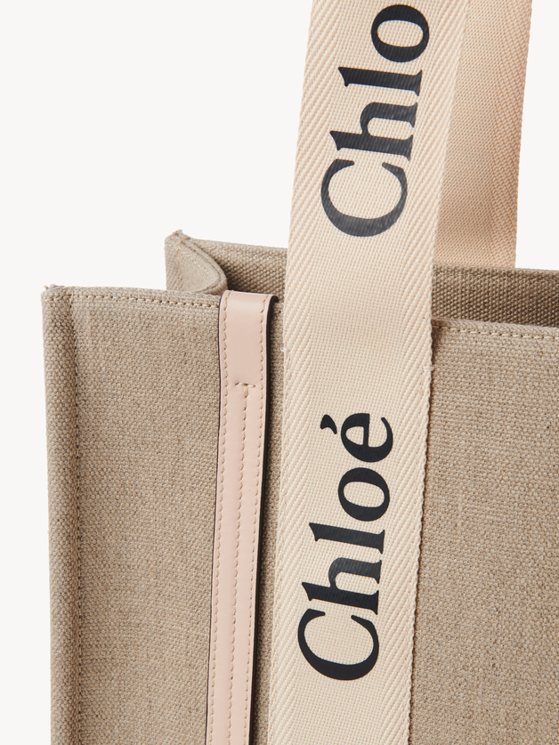 Woody tote bag in linen - 10