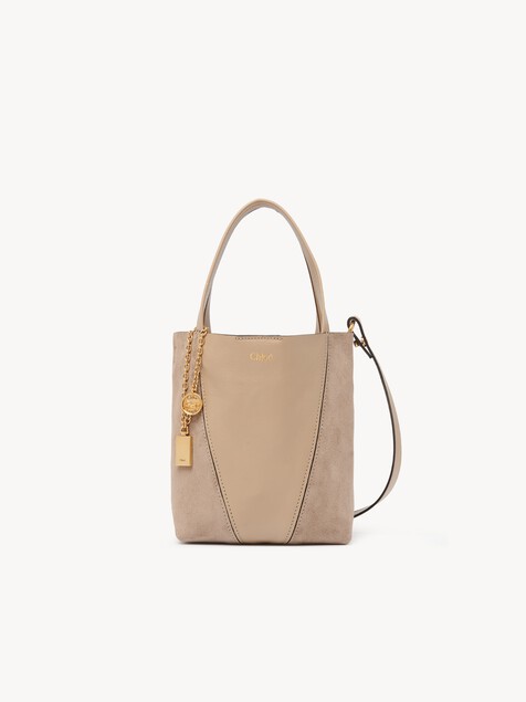Small Chlo&eacute; Spin tote bag in grained and suede leather