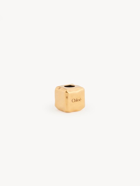 Cube Dice bracelet charm in brass