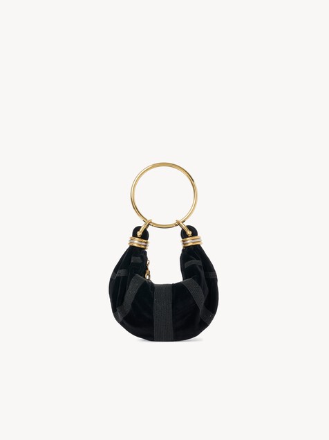 Mini Bracelet Hobo bag in suede leather