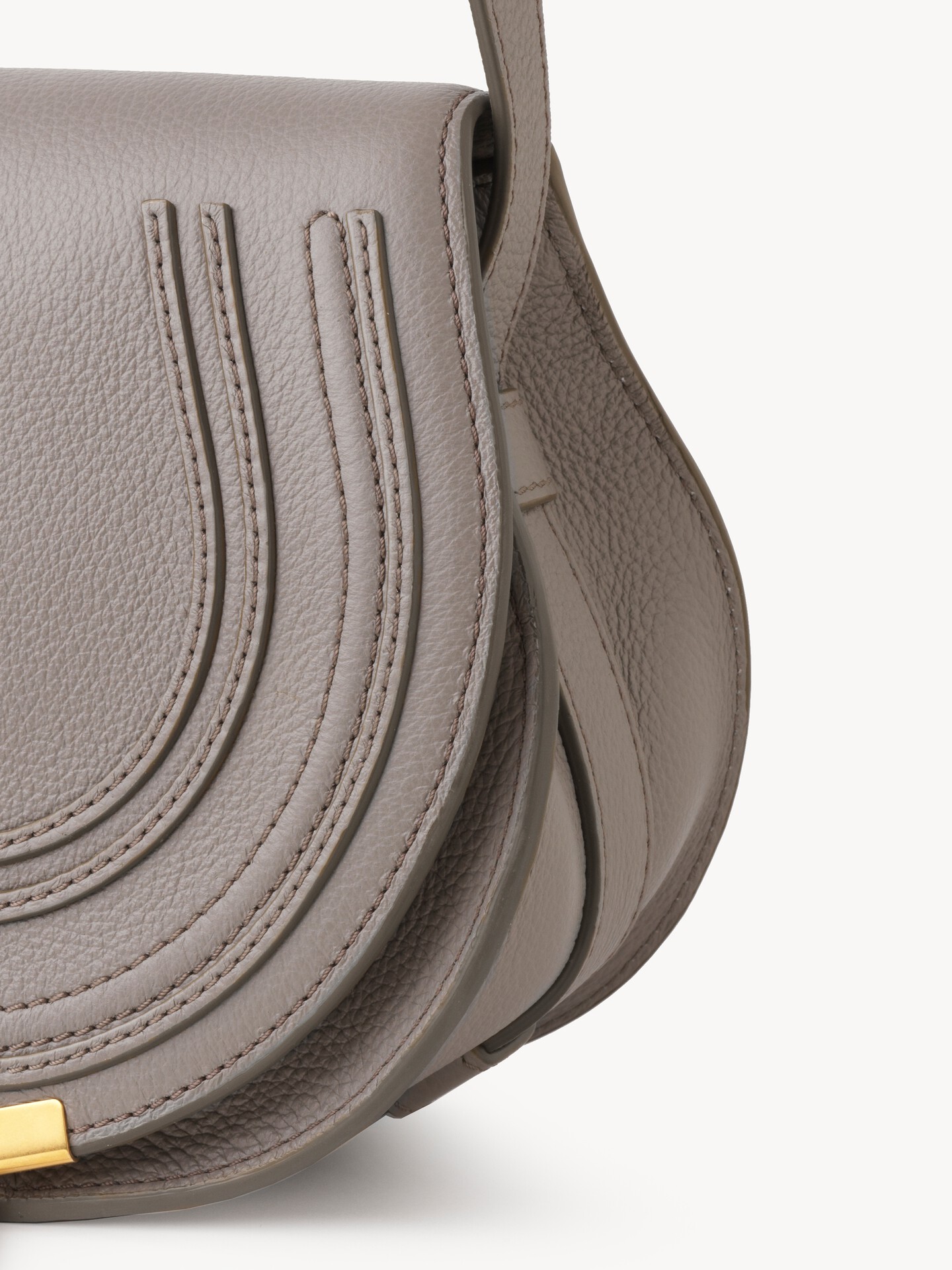Small Marcie saddle bag in grained leather - 7