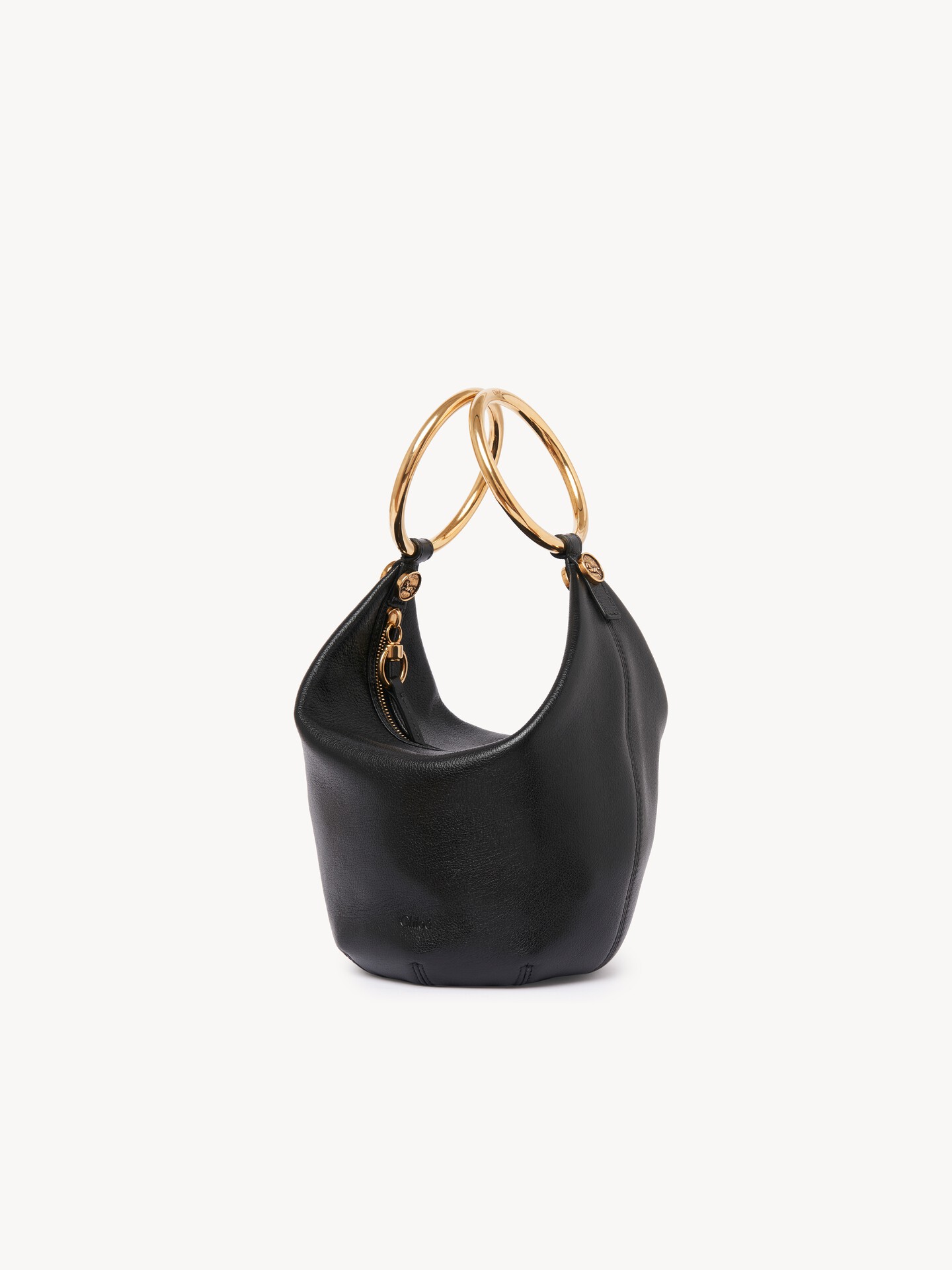 Small Bracelet handbag in grained leather - 7