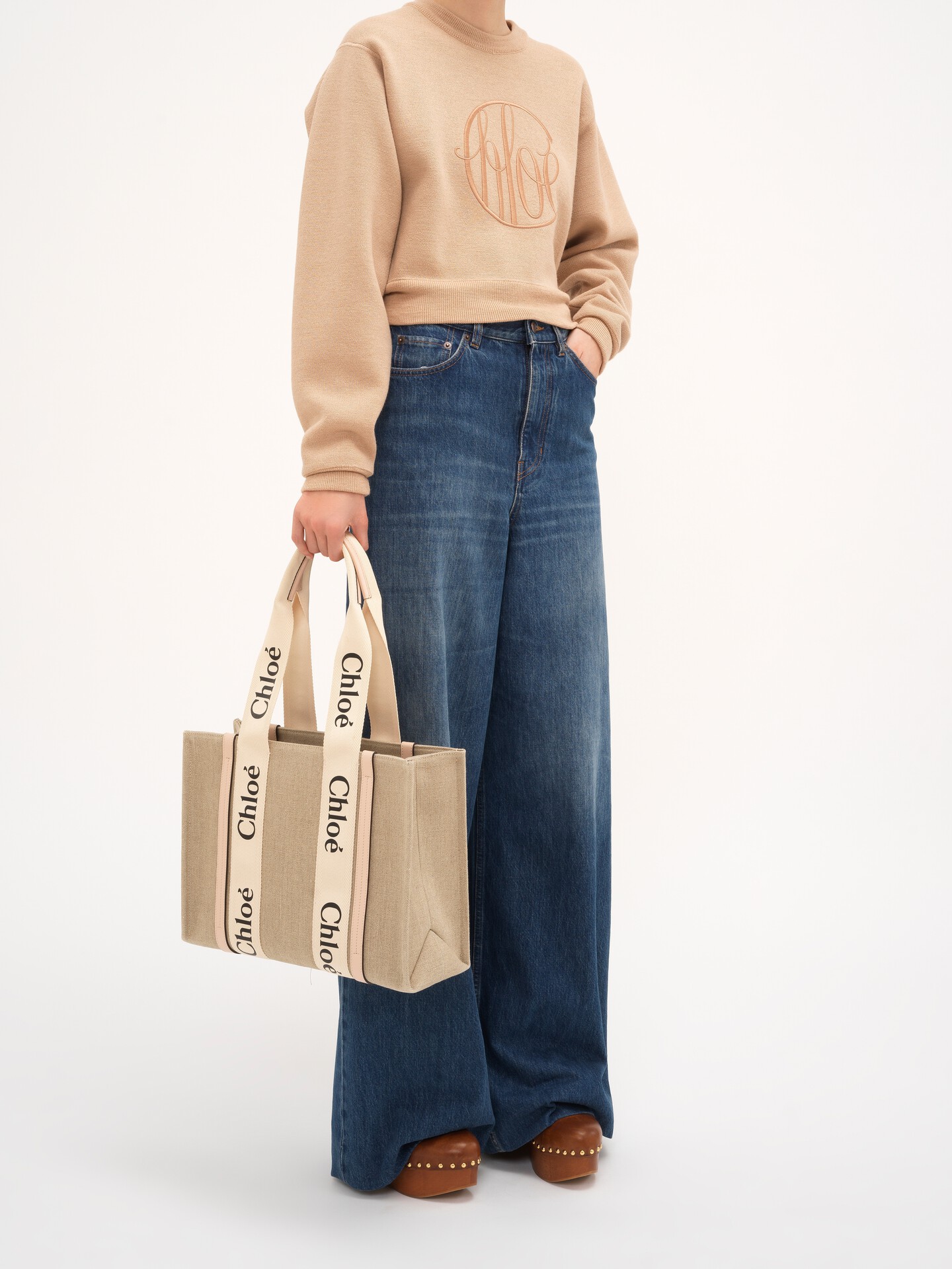 Woody tote bag in linen - 11