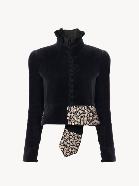 Fitted Spencer jacket in velvet