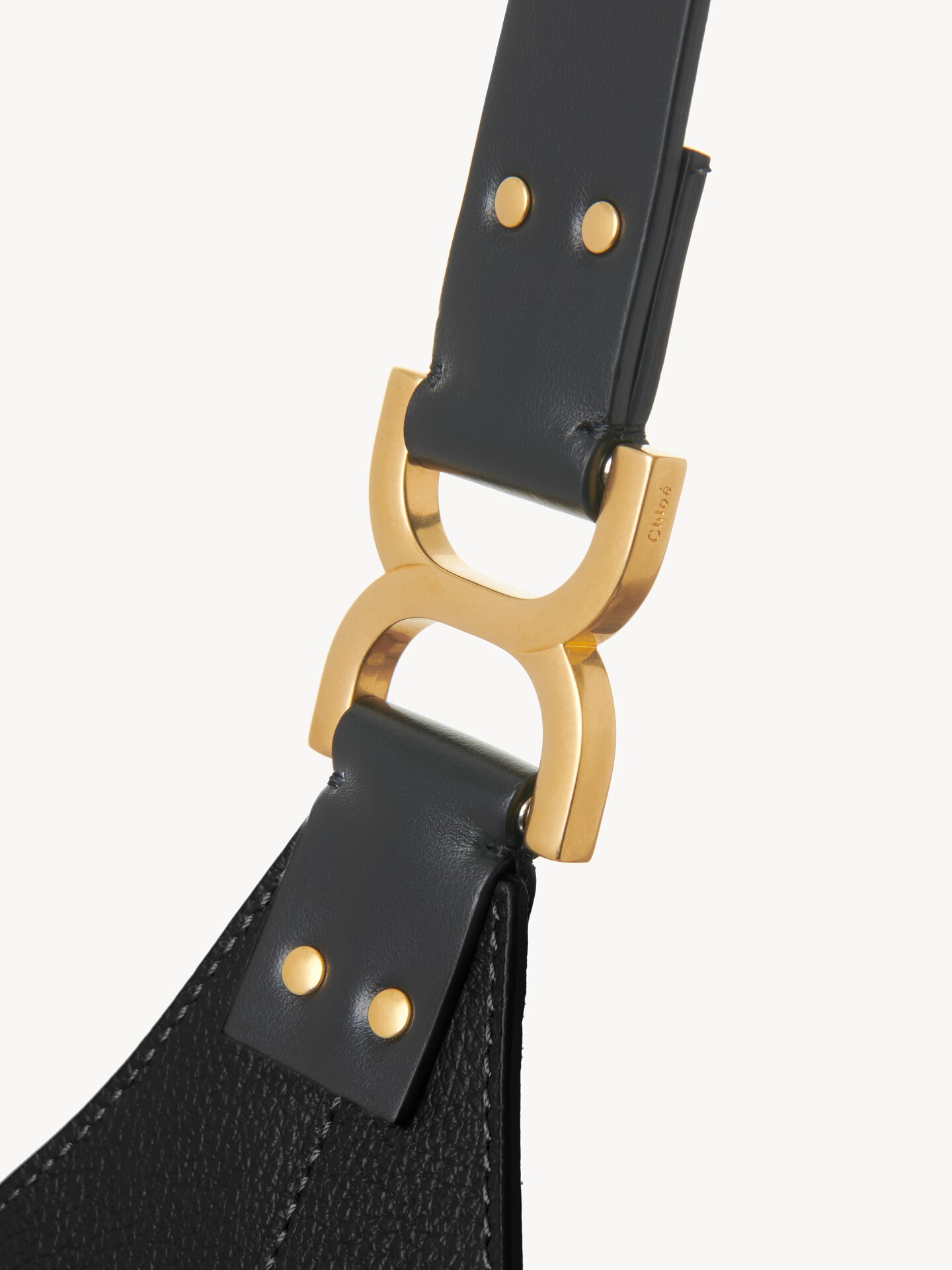 Small Marcie hobo bag in grained leather - 4