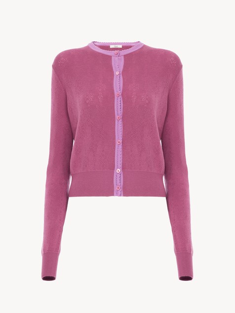 Fitted cardigan in a wool knit