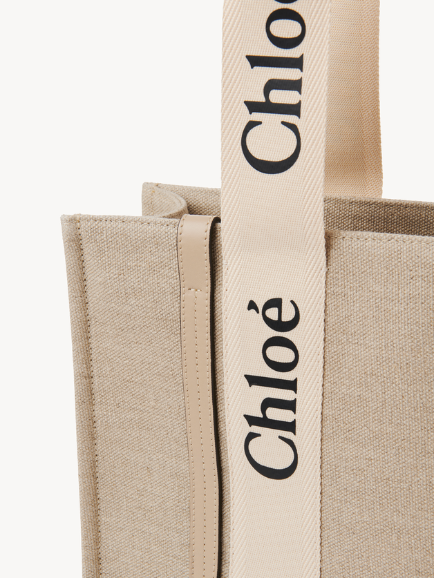 Woody tote bag in linen - 6