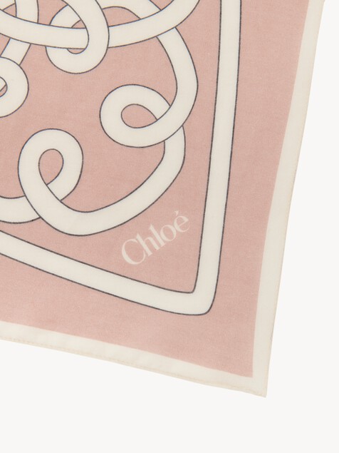 The Chlo&eacute; Iconic Print scarf in cotton & silk