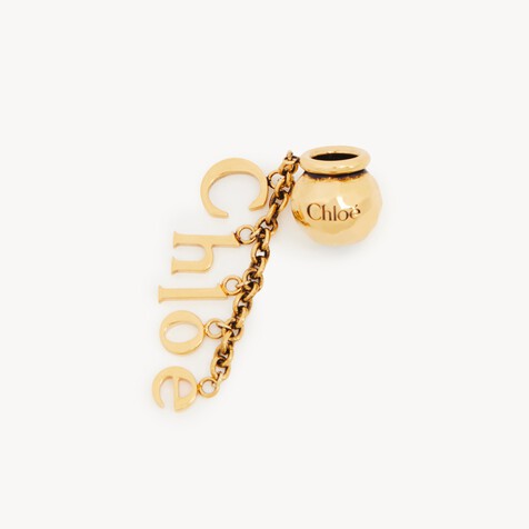 Sphere Chlo&eacute; Letters Dice bracelet charm in brass