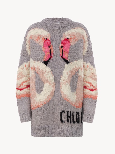 Oversized logo jumper in a wool knit