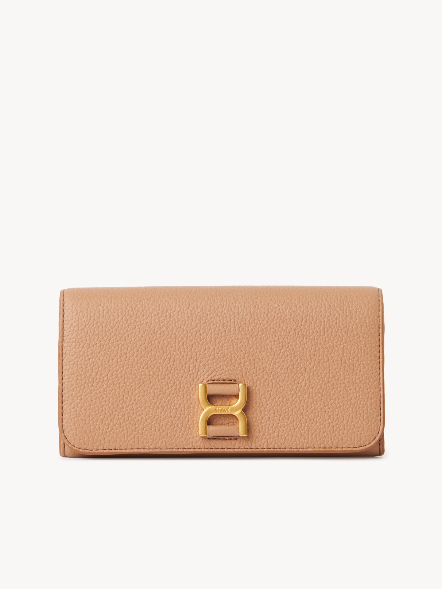 Marcie long wallet with flap in grained leather - 2