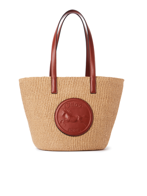 Large Horse Medal Basket in natural fibres