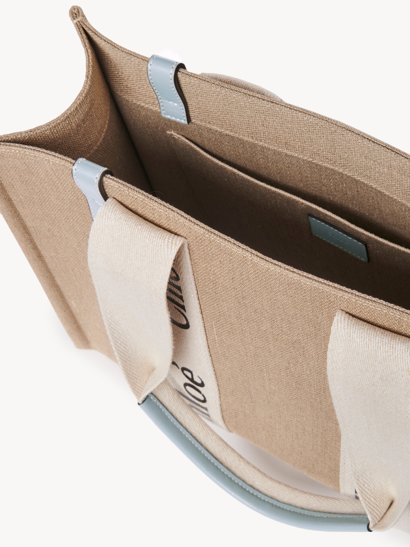 Woody tote bag in linen - 5