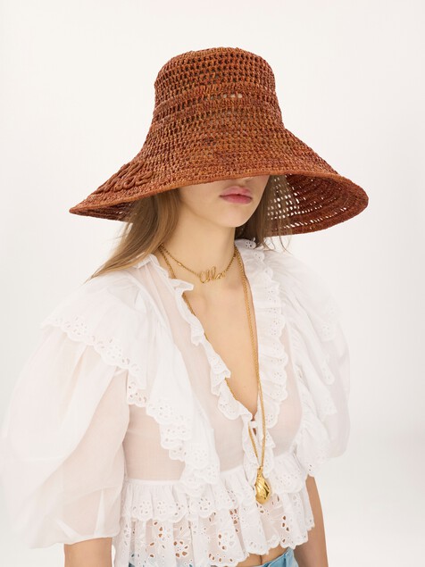 The Chlo&eacute; Raffia capeline hat