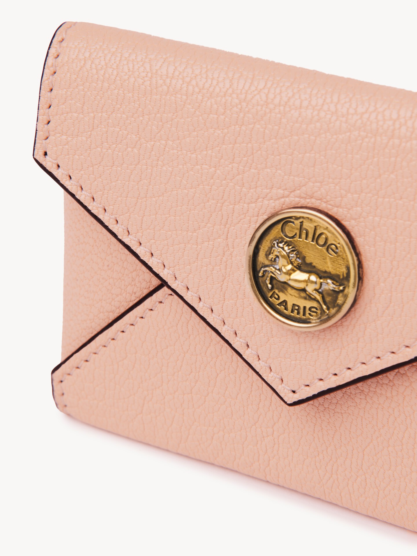 Envelope card holder in grained leather - 6