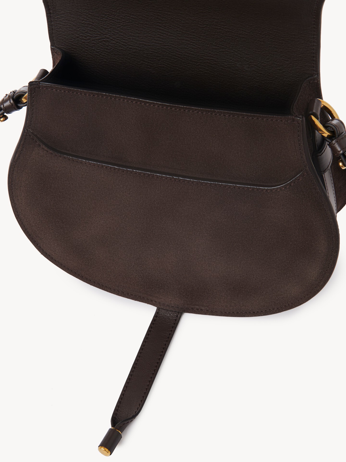 Marcie saddle bag in suede leather - 7